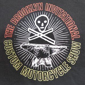 Brooklyn Invitational Motorcycle Show Shirt XL Black Double Sided American Icon